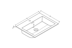 Накладная раковина Vincea 60 белая - 2