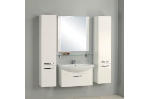 Комплект мебели подвесной Aquaton Ария 80 белый