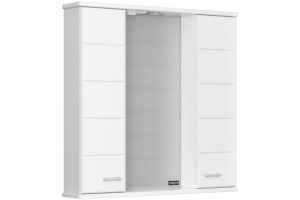 Зеркало-шкаф Санта Омега 75 с подсветкой белый