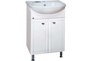 Тумба с раковиной Misty Уют 50 прямая белая - 3