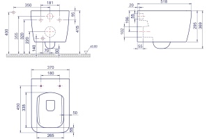 Унитаз подвесной Boheme Zen черный - 3