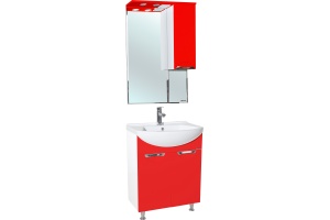 Зеркало-шкаф Bellezza Альфа 55 R красный - 2