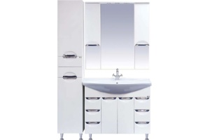 Тумба для комплекта Misty Орхидея 105 белая эмаль - 3