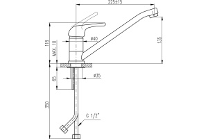 Смеситель для раковины Rav Slezak Sazava хром (SA005.5) - 2