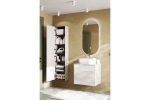 Комплект мебели Aquaton Марбл 60 белый-серый - 2