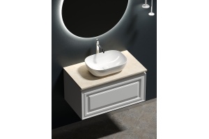 Столешница для ванной комнаты Sancos 80х46 бежевая - 2