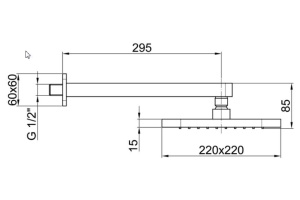 Верхний душ Webert Comfort AC0392015 pvc - 3