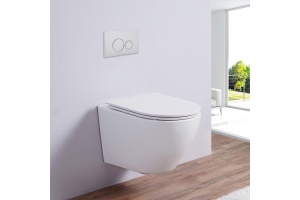Унитаз подвесной Ceramalux белый, смыв AquaBlade (2197)