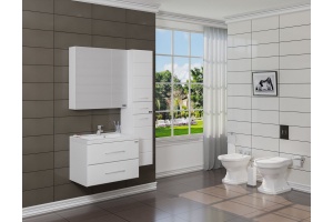 Тумба с раковиной подвесная Санта Омега 70 белый - 3