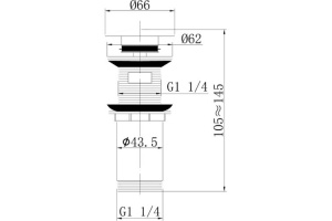 Донный клапан Abber золото, матовый (AF0010G) - 3