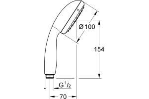 Душевая лейка Grohe New Tempesta 26161001 - 2