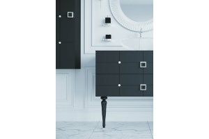 Шкаф пенал Armadi Art Vallessi Avantgarde Piazza 35 подвесной черный - хром - 2