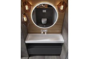 Раковина - столешница Armadi Art Flat 120 белый - 2