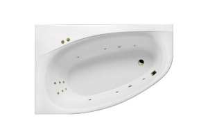 Акриловая ванна Excellent Kameleon 170x110 белая бронза левая с гидромассажем