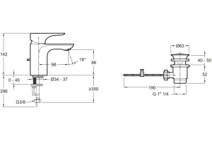 Смеситель Jacob Delafon Villette E23718-CP для раковины - 3