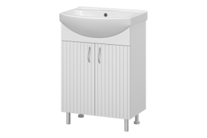 Тумба с раковиной Misty Изео 60 белая глянцевая