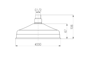 Верхний душ Rav Slezak 20х20 черный матовый - 2