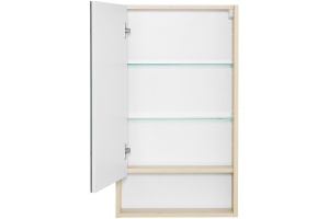 Зеркало-шкаф Aquaton Сканди 55 белый - светлое дерево - 2