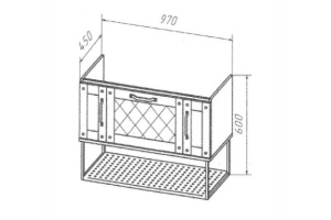 Полка Бриклаер Лофт 100 черный (4627125414015) - 3
