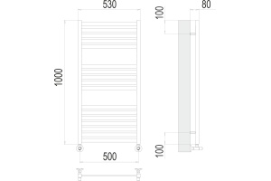 Водяной полотенцесушитель Terminus Тоскана П17 500x1000 Хром - 3
