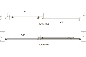 Душевая дверь Veconi Vianno 110, черный (VN72B-110-01-C4) - 2