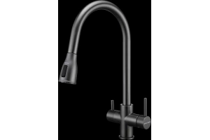 Смеситель для кухни Paulmark Lange темный хром