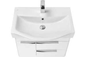 Тумба под раковину Aquaton Беверли 65 белый глянец