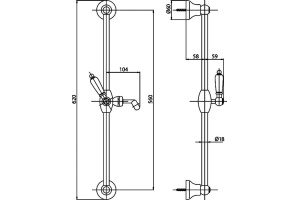 Душевой гарнитур Cezares Lord хром с белыми ручками - 3