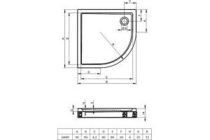Душевой поддон Riho Davos 90x90 см (DA8900500000000) - 2