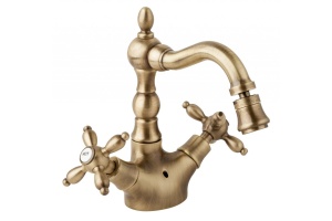 Смеситель для биде Cezares Atlantis-nostalgia золото (ATLANTIS-NOSTALGIA-BS2-03/24)