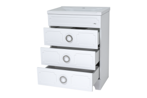 Тумба с раковиной Misty Лейла 60 белая глянцевая - 2