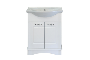 Тумба под раковину Misty Эльбрус 65 белая глянцевая