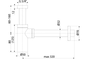 Сифон для раковины Boheme Black 609-B - 2