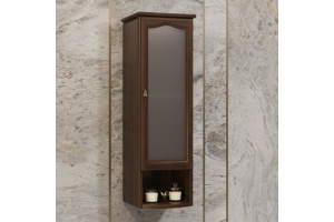 Шкаф-пенал подвесной Opadiris Риспекто левый темное дерево