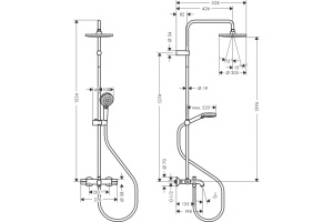 Душевая стойка Hansgrohe Vernis Blend Showerpipe 200 1jet EcoSmart 26079000 - 2