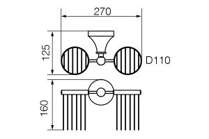 Держатель для фена Veragio Gialetta VR.GIL-6454.CR двойной - 2