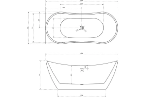Акриловая ванна ABBER 180х80 белый (AB9322) - 3