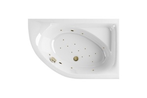 Ванна акриловая Excellent Aquaria Relax 170x110 R с гидромассажем белый - бронза