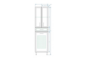 Шкаф-пенал Stella Polar Концепт 48 белый - 2
