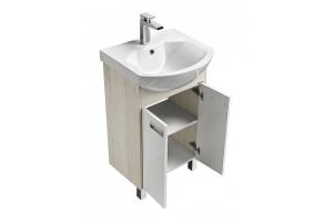 Тумба под раковину Aquaton Бекка 50 белый - светлое дерево - 3