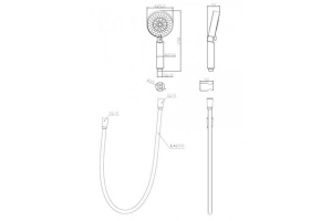 Душевая лейка BelBagno хром, со шлангом (BB-DFS-5-CRM) - 2