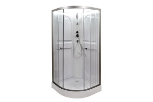 Душевая кабина Deto L 100х100 с подсветкой, хром (L601NLED)