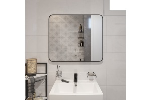 Зеркало DIWO Кострома 80 черное, с подсветкой, прямоугольное, инфракрасный выключатель - 2