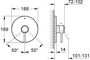 Смеситель для душа Grohe Atrio OHM new хром (19463001) - 2