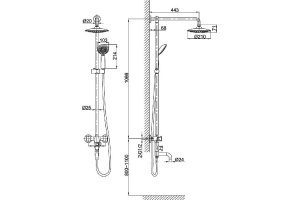 Душевая стойка D&K  (DA1384701E09) - 3