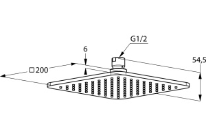 Верхний душ Kludi A-QA (6452005-00) - 3