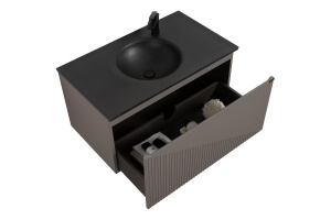 Тумба с раковиной Black&White Universell 90 серая - 3