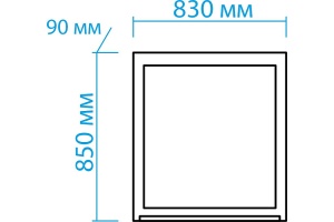 Зеркало Misty Шармель 80 белое с полкой - 2
