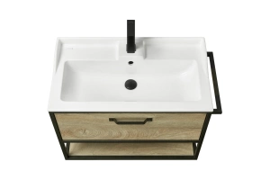 Тумба с раковиной Фабиа 80 Aquaton Лофт Фабрик 80 светлое дерево  - 2