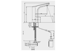 108108051EX Luna смеситель для раковины электронный 130, 6 V - 2